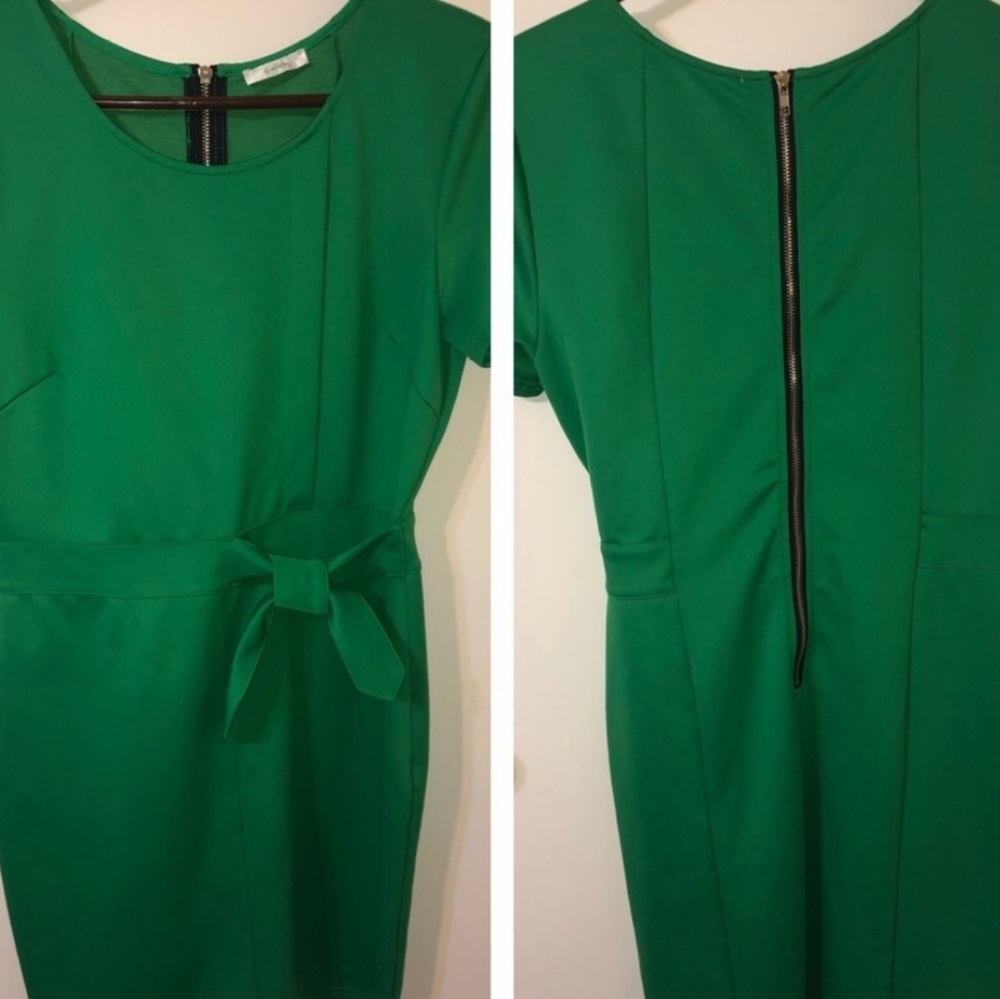 Emerald green dress